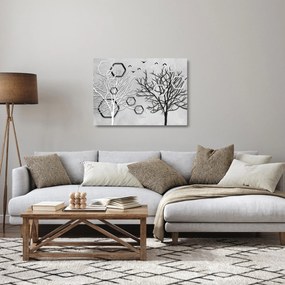 Absztrakt kép a fák (üvegen) (70x50 cm)
