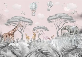 Gyerek Fotótapéta Dzsungel Szafari Állatok Gyerek Tapéta 368x254