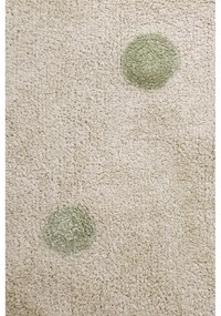 Khaki-krémszínű mosható kézi szövésű pamut gyerek szőnyeg 120x160 cm Hippy Dots Olive – Lorena Canals