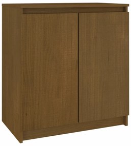 mézbarna tömör fenyőfa kisszekrény 60 x 36 x 65 cm