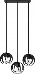 Függőlámpa fekete 3 gömb E27 Tulos Sollux