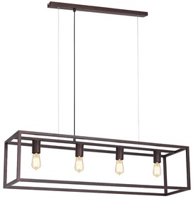 Csillár zsinóron FRAME 4xE27/60W/230V réz