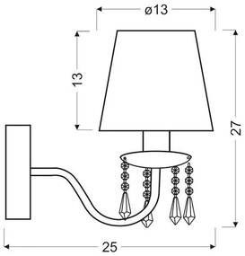 Fali lámpa RUTI 1xE14/40W/230V