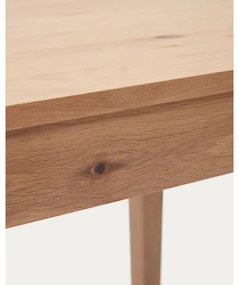 Natúr színű bővíthető étkezőasztal tölgyfa dekoros asztallappal 80x160 cm Yain – Kave Home