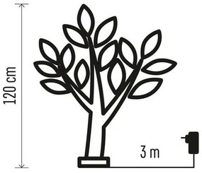 LED Karácsonyi kültéri dekoráció 72xLED/3,6W/230V IP44 meleg fehér