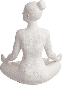LOTUS dekor szobor, fehér 24cm