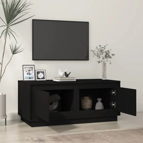 fekete szerelt fa dohányzóasztal 102x50x44 cm