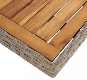 7 részes kültéri polyrattan étkezőgarnitúra párnákkal