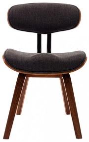 4 db szürke hajlított fa és szövet étkezőszék