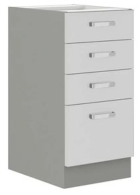 Alsó konyhaszekrény fiókokkal Metaluna 40 D 4S BB (szürke + fényes fehér) . 1103342