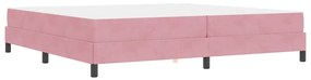 Boxspring ágy matraccal Rózsaszín 200 x 200 cm Bársony