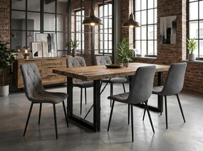 Sötétszürke LIBRA STONE GREY szék fekete lábakkal