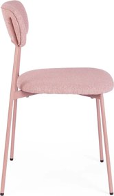 Rózsaszín kárpitozott étkezőszék Inka – Yes Everyday