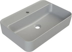 CeraStyle HERA - PULTRA ültethető - Top Counter - porcelán mosdó - MATT SZÜRKE - 60 x 42 cm