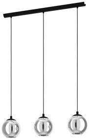 Fekete függőlámpa üveg búrával ARISCANI – EGLO