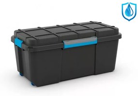 Scuba Box L kerekes láda fekete/kék 80L 39,5x78x35cm