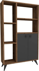 Meldan könyvespolc, világos dió-antracit, 80 cm