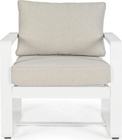 Fehér fém kerti fotel Merrigan – Bizzotto