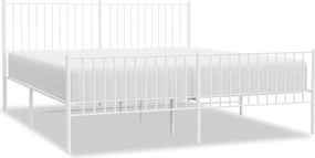 vidaXL fehér fém ágykeret fej- és lábtámlával 183 x 213 cm