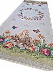 Húsvéti futópad 40x100 cm nyuszikkal gobelin húsvéti nyuszi