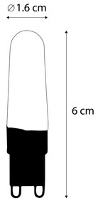 5 db G9 LED izzólámpa 2,5W 240lm 2300K