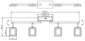 Globo 56223-3 - LED Spotlámpa TRYSTAN 4xLED/4W/230V