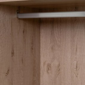 Natúr színű nyitott moduláris szekrény tölgyfa dekorral 80x180x45 cm Modular – Casa Selección