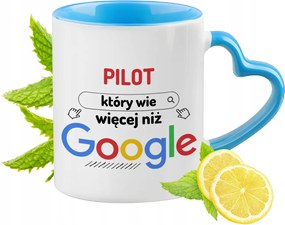 Pilóta Bögre Kék Szív Alakú Füllel Ajándék