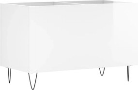 vidaXL magasfényű fehér szerelt fa hanglemezszekrény 74,5x38x48 cm