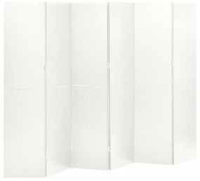 Fehér acél 6-paneles paraván 240 x 180 cm