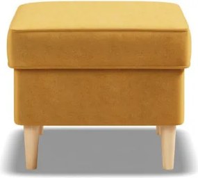 Uszak lábtartó, bársony, sárga