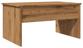 kézműves tölgy színű szerelt fa dohányzóasztal 80x50,5x41,5 cm