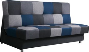 Kanapé, kék színű anyag/szürke, ALABAMA
