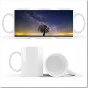 Fotó bögre Magányos fa és csillagok