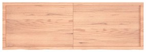 világosbarna kezelt tömör tölgyfa fali polc 180 x 60 x (2-6) cm