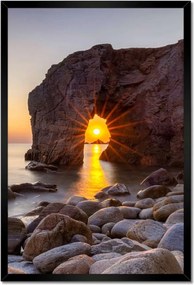 Poszterek keretben 40x60 Naplemente Tenger sziklák