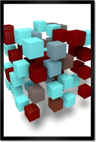 Poszterek keretben 40x60 Kocka