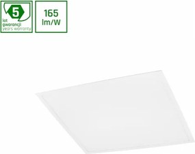 Led panel 600 süllyesztett 3900lm 26W természetes fehér 4000K 595x595x32mm ház