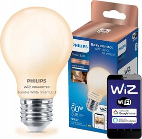 Led izzó E27 A60 7W 60W 2700-6500K Filament Smart WiFi Philips WiZ