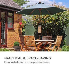 Blumfeldt Heat Guru Turbo, sugárzó fűtőtest, 2000 W, IP54, kültéri használat, napernyőre szerelhető