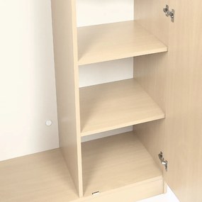 Visio fa szekrény, 90 x 45 x 185 cm, hengerzár, juhar