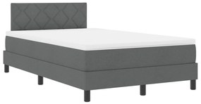 Boxspring ágy matraccal és LED világítással Sötétszürke 120x190 cm Szövet