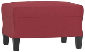 vidaXL bordó műbőr kanapéfotel lábtartóval 60 cm