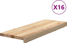 vidaXL 16 db tömör tölgyfa lépcsőfokok kezeletlen 70x30x2 cm