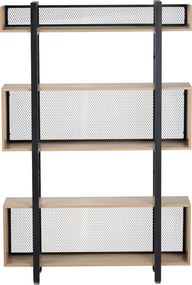 3 polcos polcállvány, tölgy/fekete, KILIS NEW TYP 3