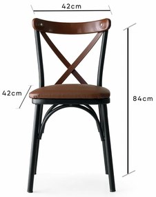 Ekol Brown étkezőszék szett, 4 db