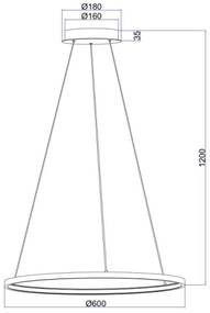 Globo 67192-29B - LED Csillár zsinóron RALPH LED/29W/230V