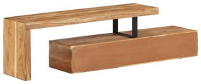 tömör akácfa TV-állvány (118-200) x 30 x 40 cm