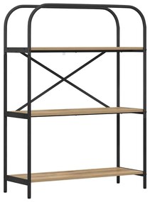 Könyvespolc kézműves tölgy 80 x 30 x 109 cm Faanyag