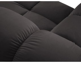 Sötétszürke bársony kanapé 285 cm Bellis – Micadoni Home